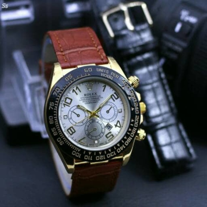 HOT TERLARIS Jam Tangan Pria / Cowok Rolex 1643 C Daytona
