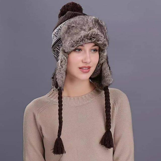 Beanie cap hat - kupluk winter pompom - topi winter