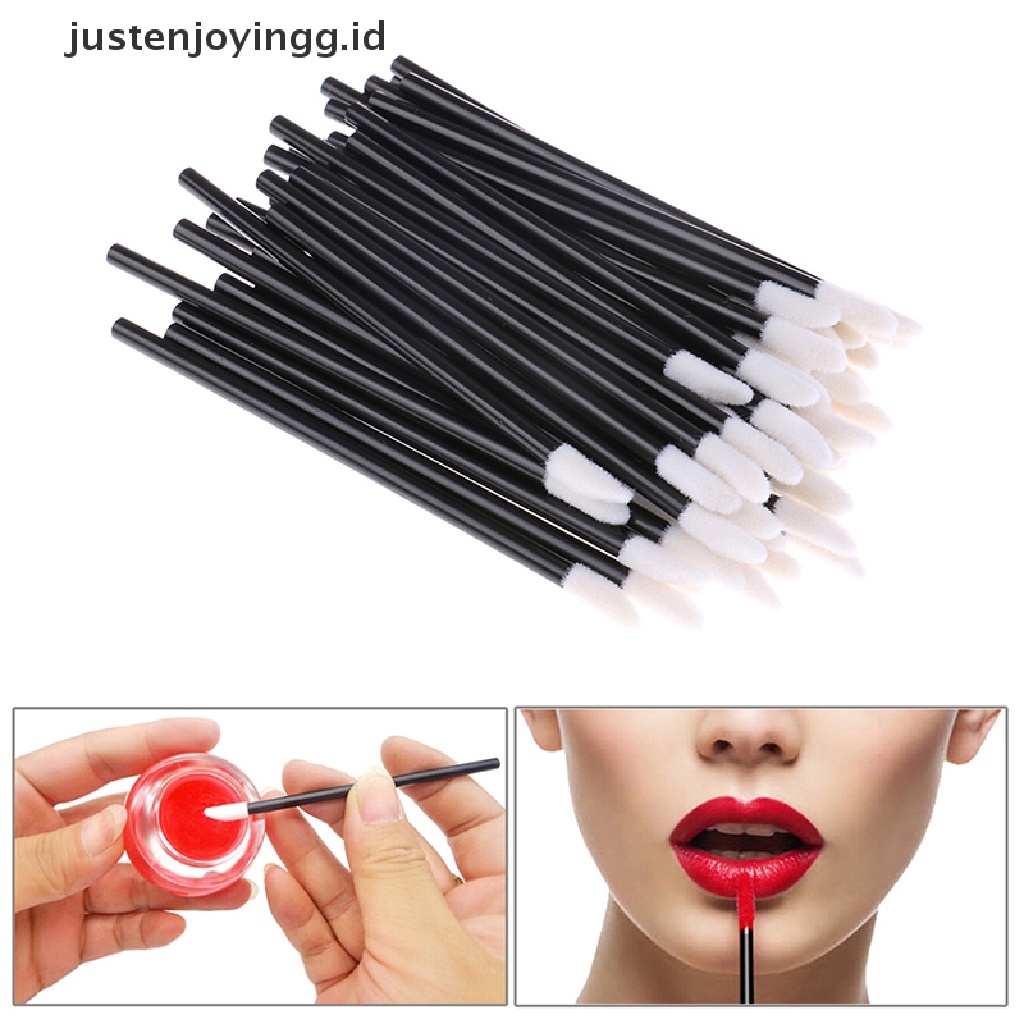 100pcs Brush Aplikator Lip Gloss Sekali Pakai Untuk Alat Makeup