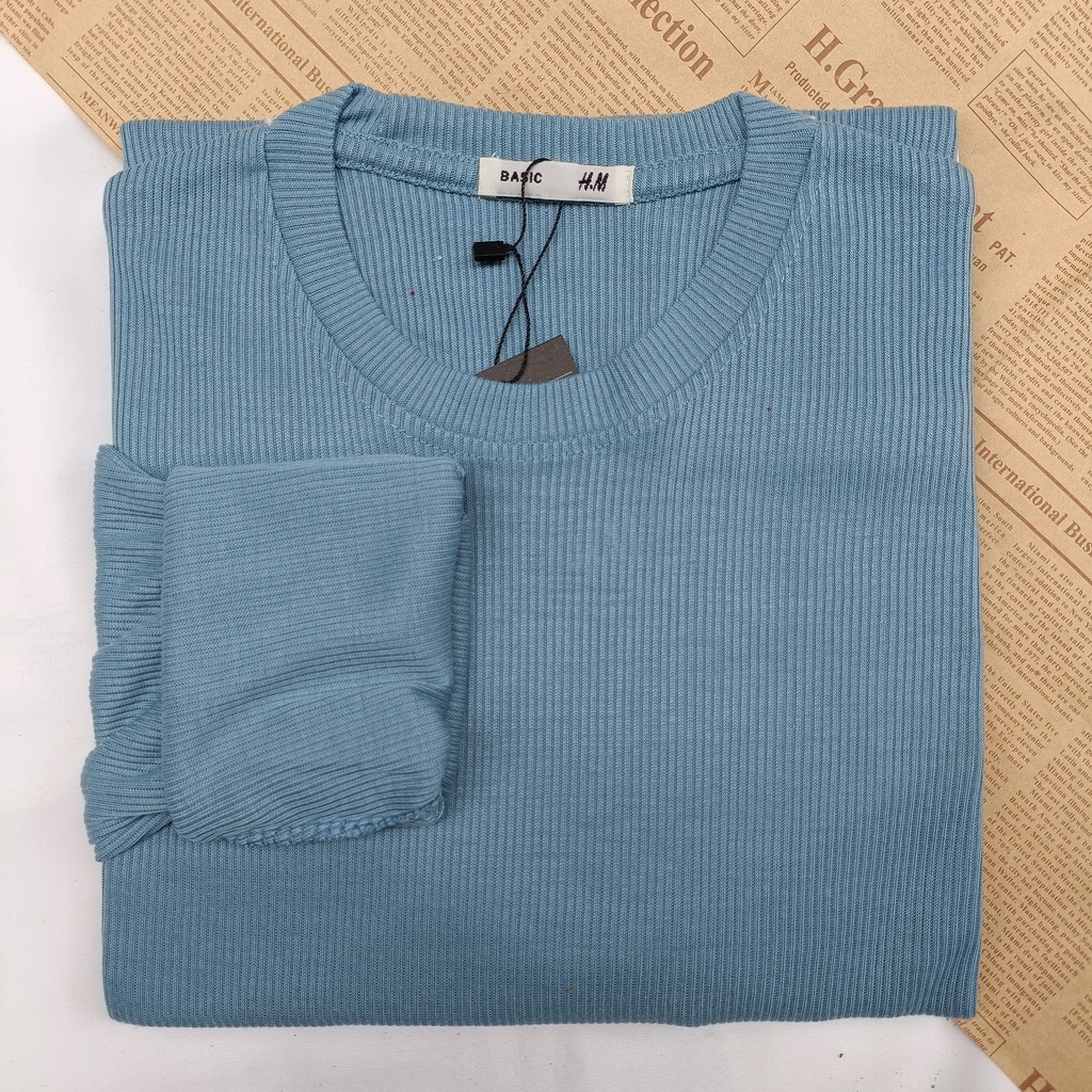 PART II Kaos Rib Premium / Kaos Grosir / Kaos Rib Premium Tebal / Kaos Lengan Panjang Termurah-Turquoise