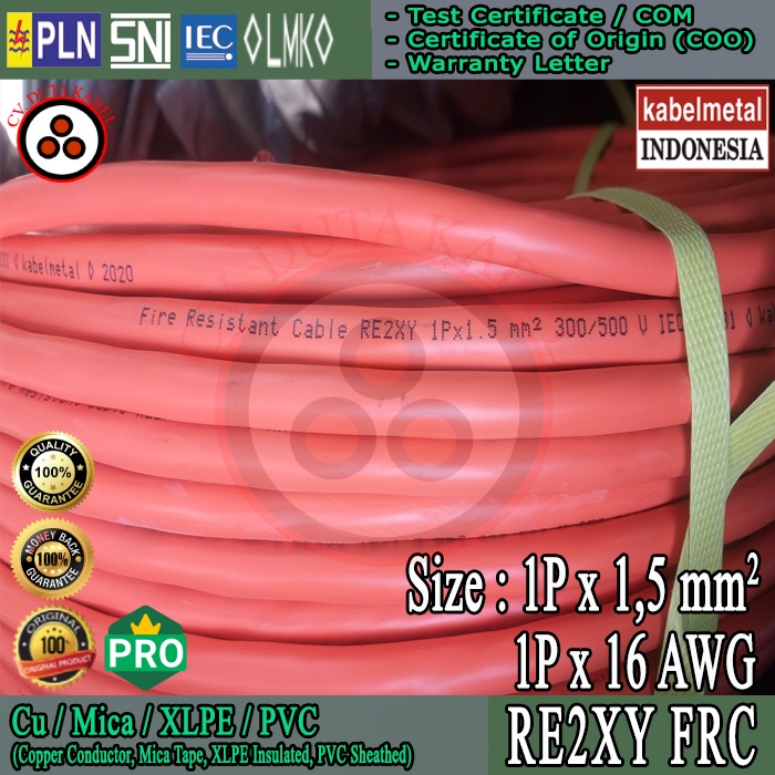 Kabel RE2XY FRC 1Px1,5 mm2 METAL /FRC STP 1Px16 AWG/1Px1,5mm2/1P x 1.5