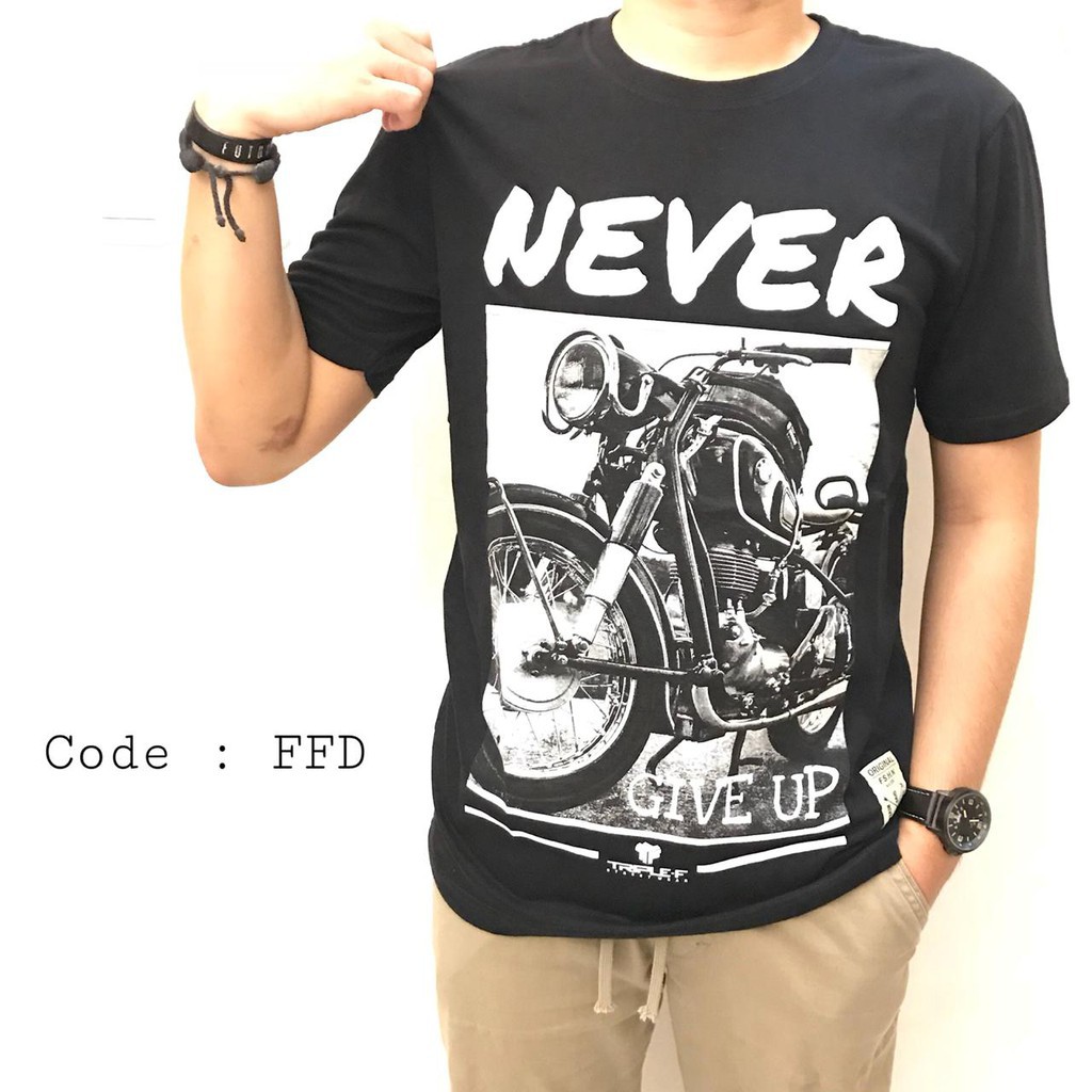 KAOS DISTRO ORIGINAL FF TERBARU / KAOS NEVER GIVE UP