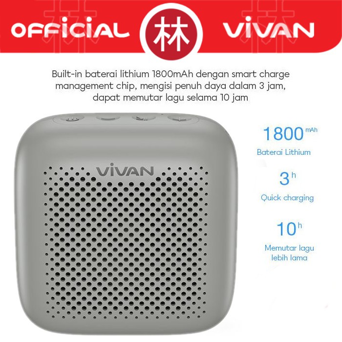 Vivan VS1 Outdoor Bluetooth Speaker 5.0 Waterproof