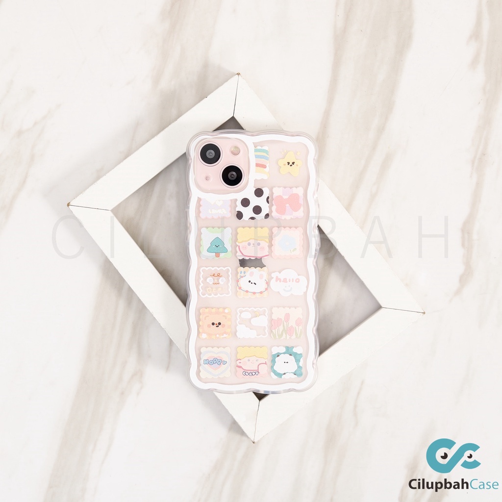 Clear Soft Case Stiker Rubiks Wavy Side Full Lens Cover iPhone 7 8 + SE 2020 X Xs Xr 11 12 13 Mini Pro Max