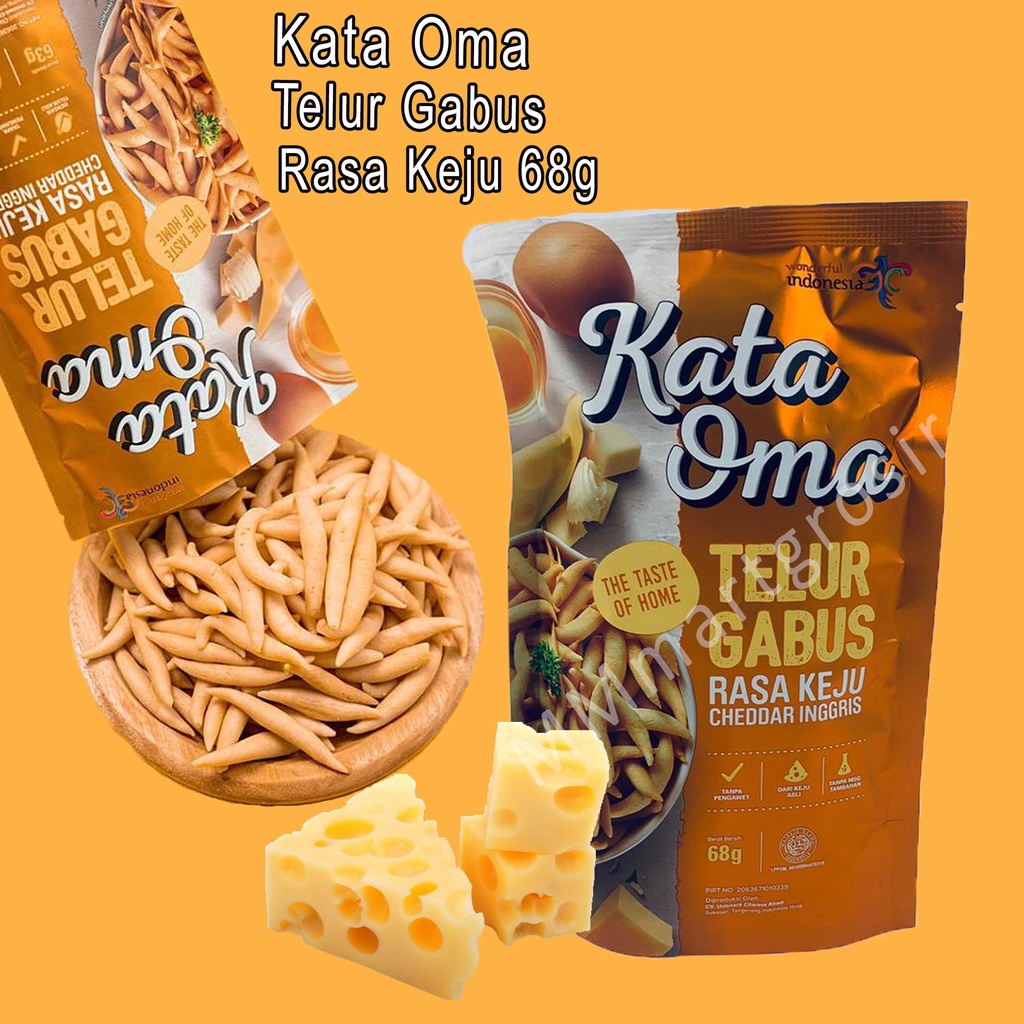 Kata Oma  Telur Gabus/ Telur Gabus Rasa Keju Cheddar Inggris /68g