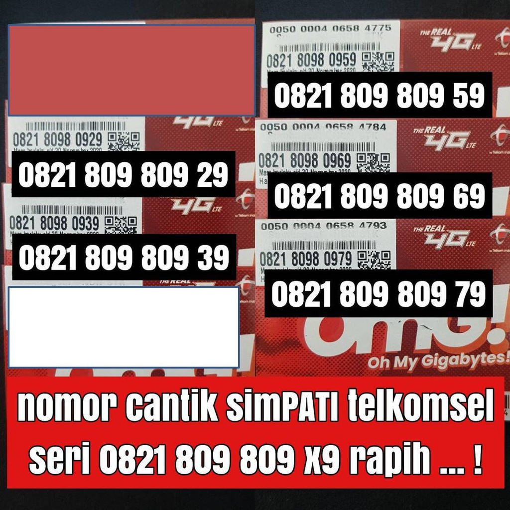  nomer  cantik simpati telkomsel 4G kartu perdana nomor  