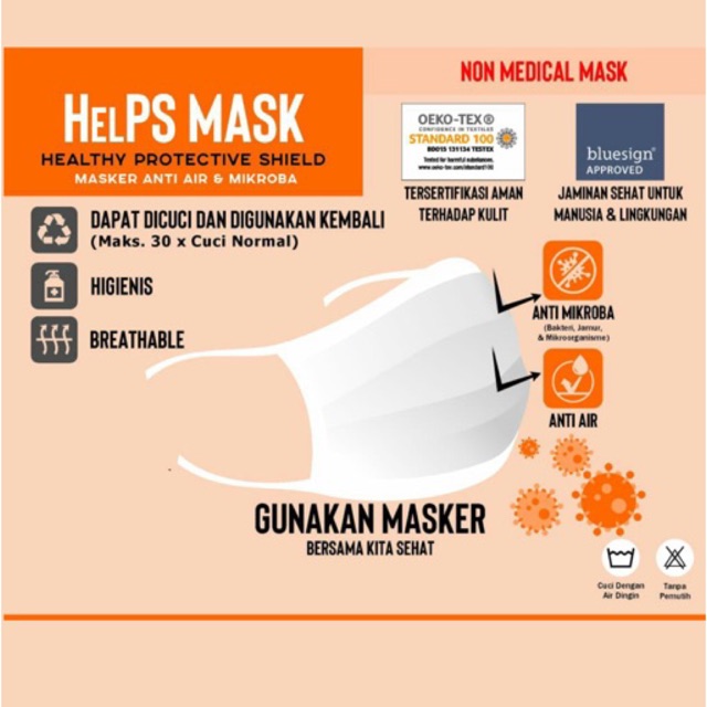 PGC MASKER / MASKER MULUT /MASKER HIJAB / MASKER KAIN / TALI  / MASKER HIJAB KAIN BELLINI HelPS MASK