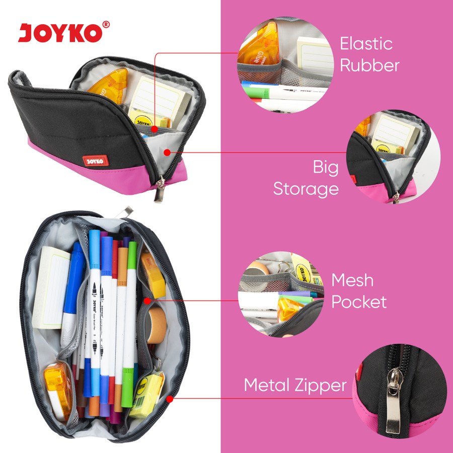 Pencil Case Kotak Tempat Pensil Kain Joyko PC-5005