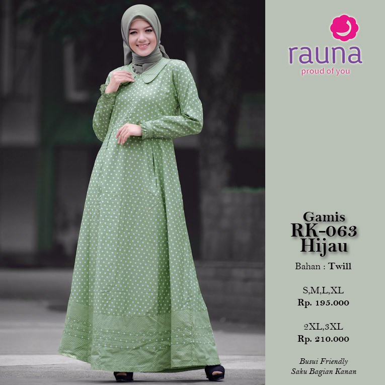  Gamis Rauna RK 063 064 Dress Muslim Shopee Indonesia