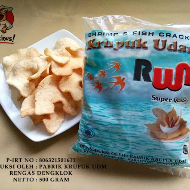 

Kerupuk Krupuk asli Udang RWM Khas Rengasdengklok-Karawang 500gr-Mede