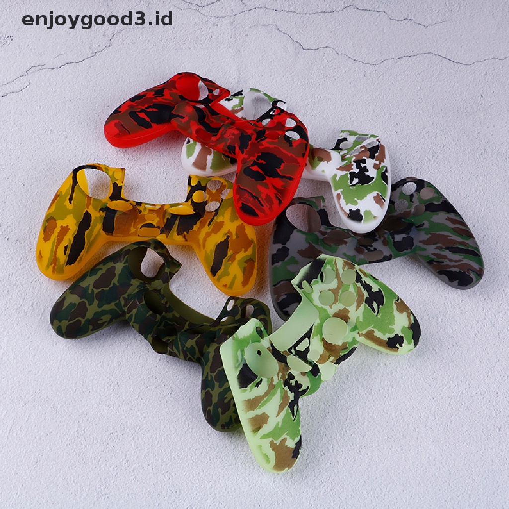 (Id) Casing Soft Case Karet Silikon Motif Camo Untuk Ps4