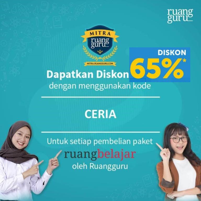 Promo Ruang Guru Diskon 60 Kode Ceria Shopee Indonesia