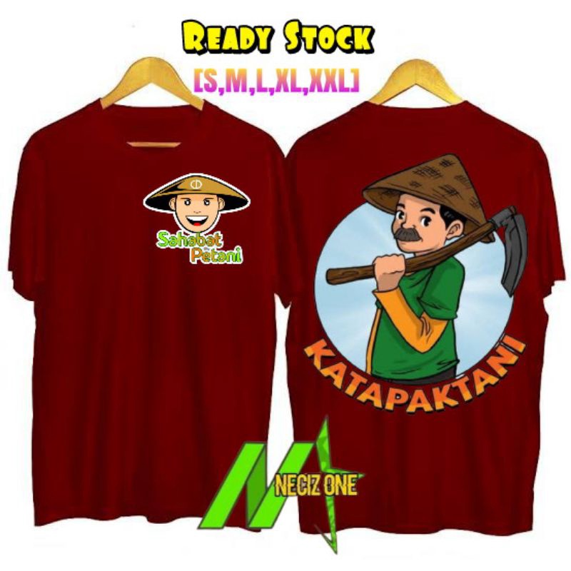 KAOS DISTRO KEREN PETANI INDONESIA SAHABAT PETANI KATA PAK TANI BAHAN KATUN