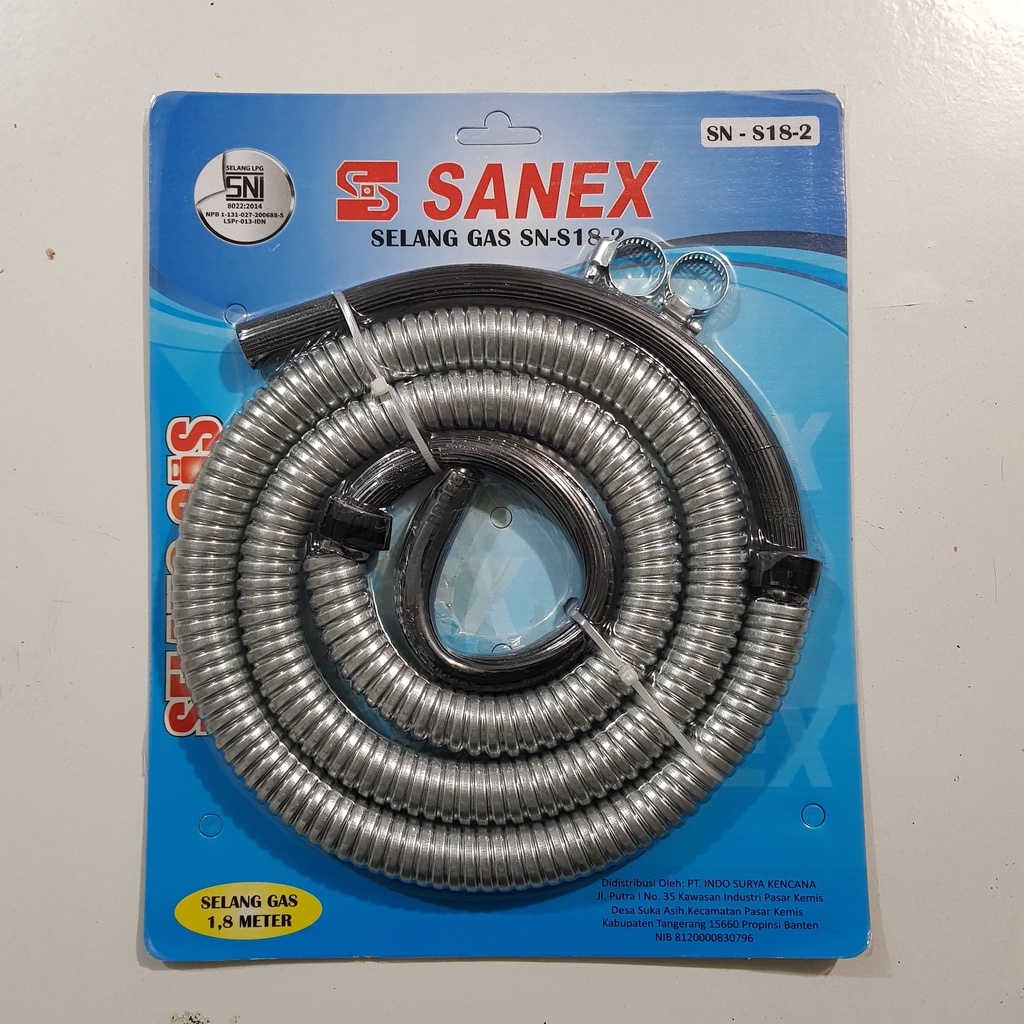 SELANG GAS LPG SANEX HITAM POLOS