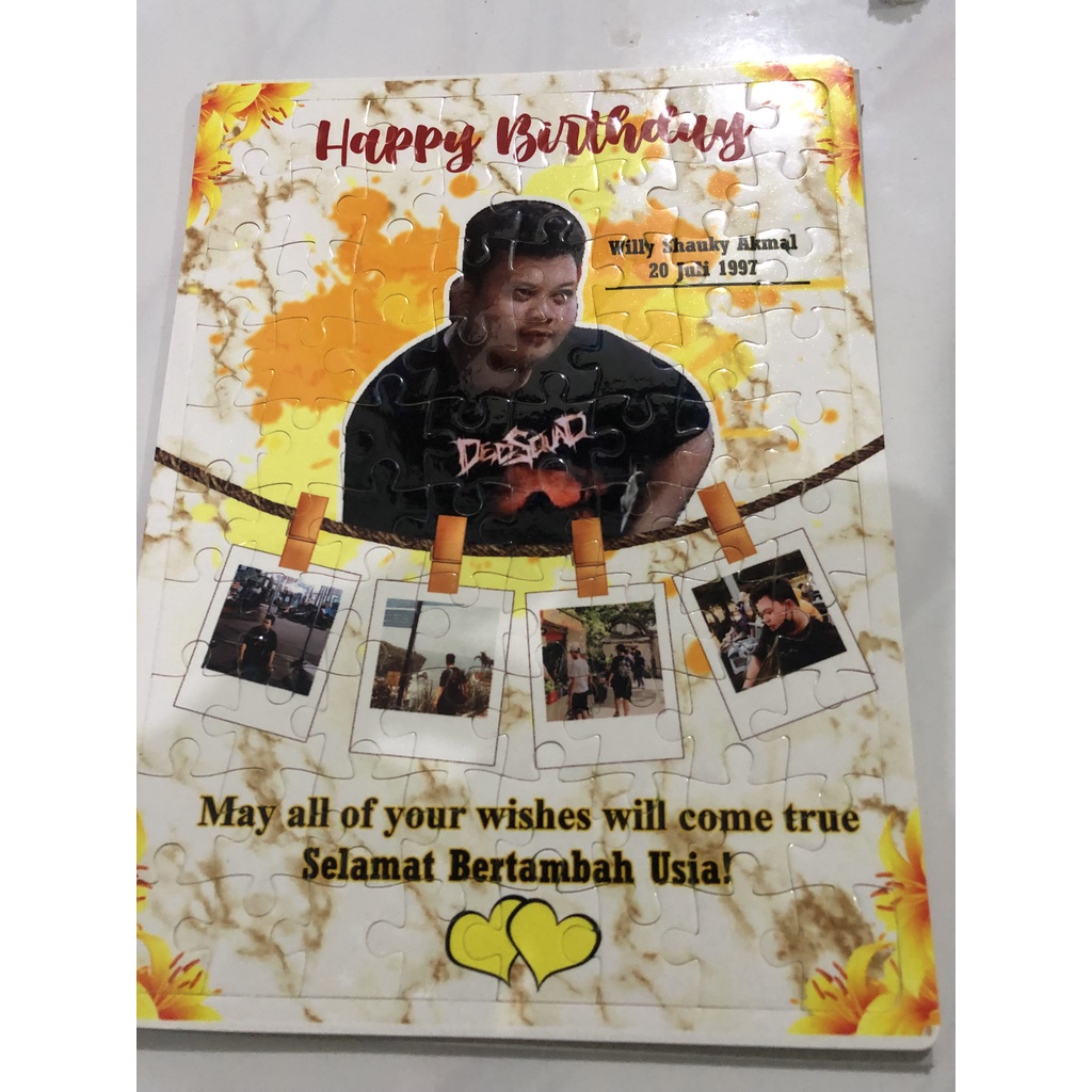 (Hadiah) Puzzle Custom Unik Bebas Gambar Free Edit Free Desain