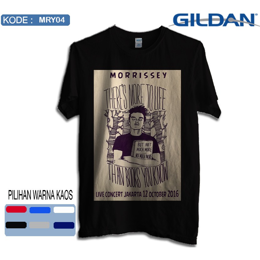 Kaos morrissey konser jakarta original gildan softstyle mry01