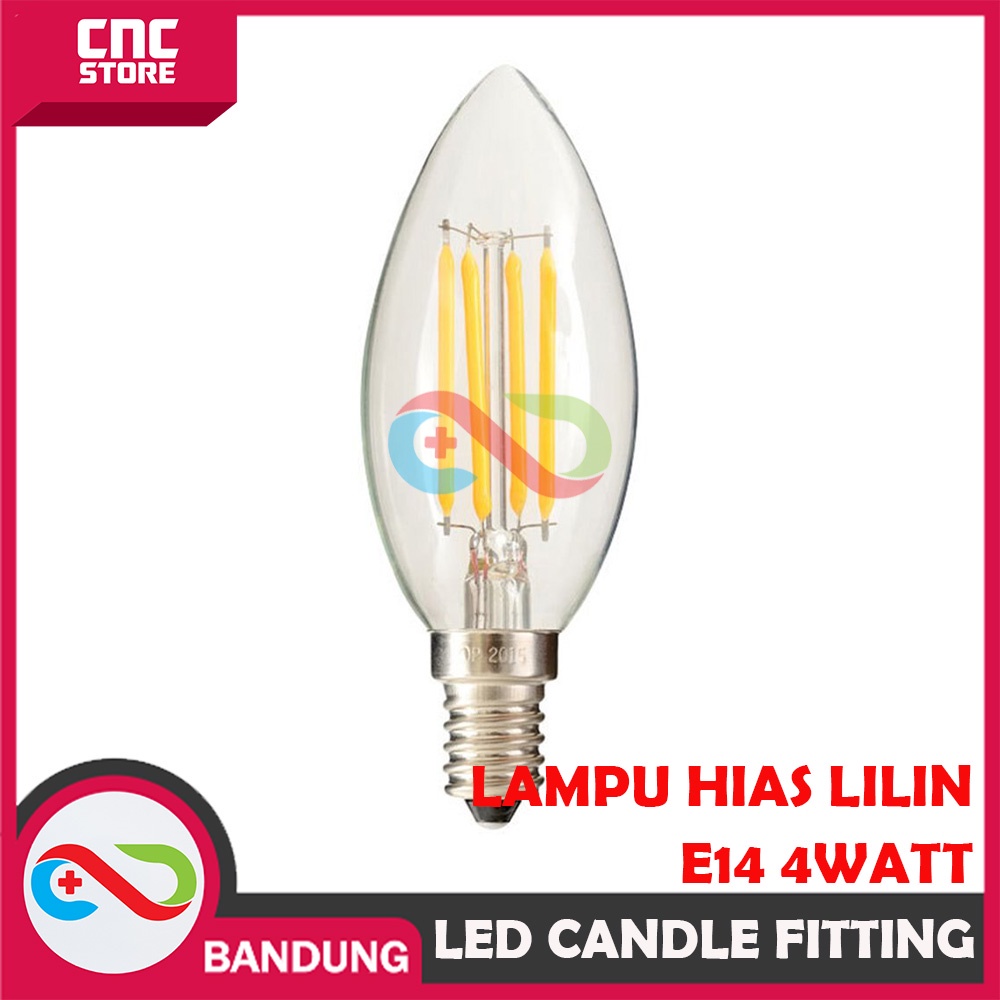 LAMPU HIAS LED CANDLE FITTING E14 2 WATT 4 WATT C35 LAMPU HIAS LILIN - 4W WARM WHITE