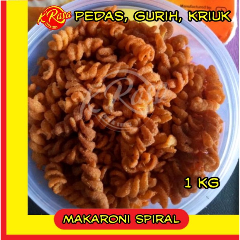 

Makaroni spiral balado pedas 1 kg makaroni ulir/ untir pedas, enak,gurih dan renyah