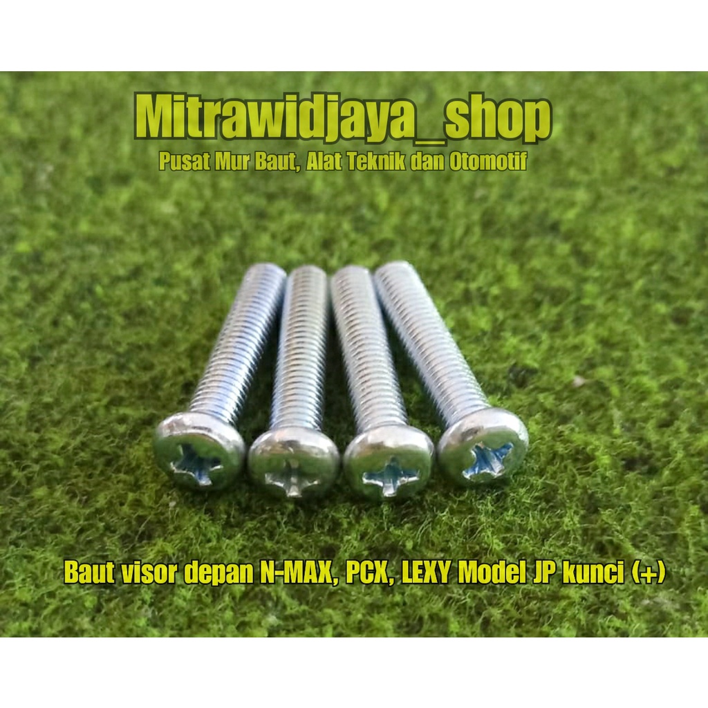 Baut Visor Whinshield NMAX , LEXI , PCX model JP payung kunci (+) Galvanis baut kunci 8an  baut vari