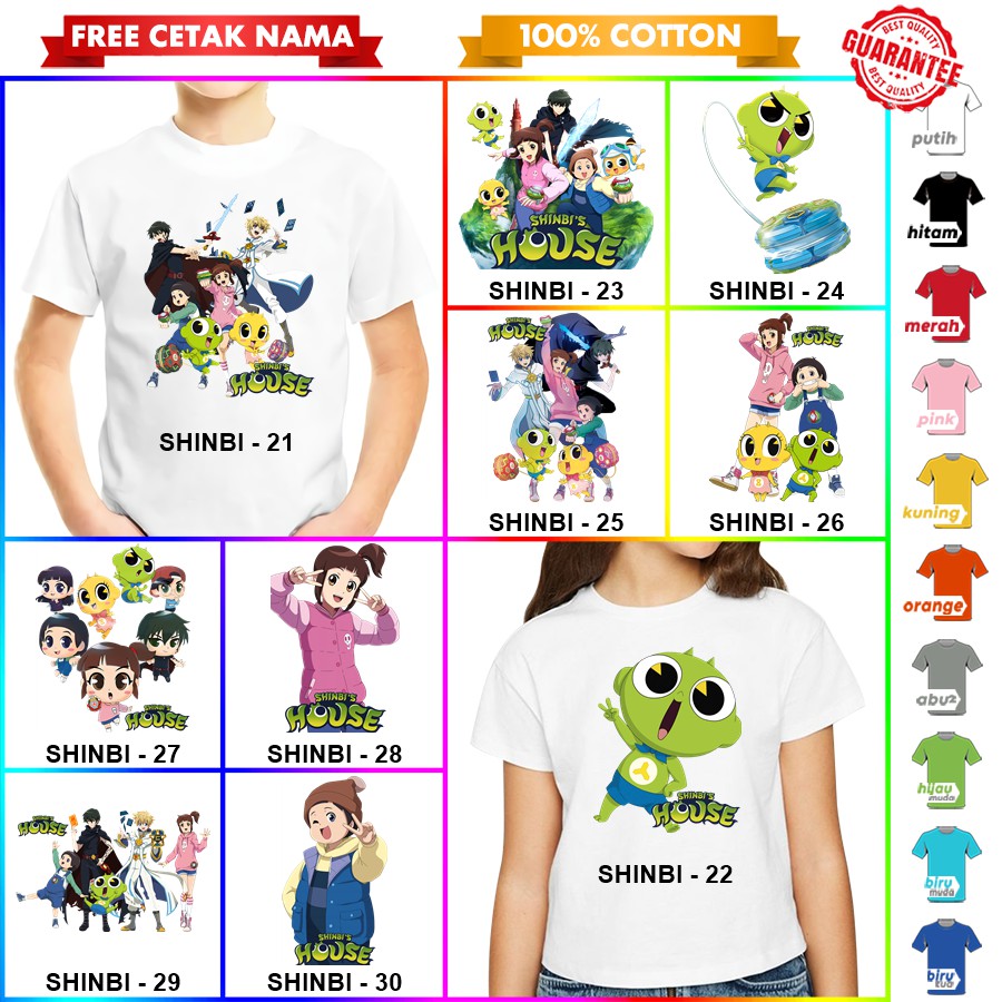 [FREE NAMA!!] Baju Kaos COUPLE ANAK DAN DEWASA SHINBI HOUSE / THE HAUNTED HOUSE BANYAK MOTIF