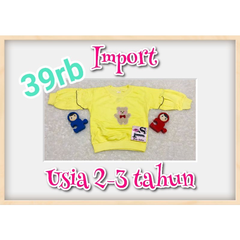 sweater anak import sweater anak perempuan atasan anak perempuan kaos panjang anak perempuan baju im