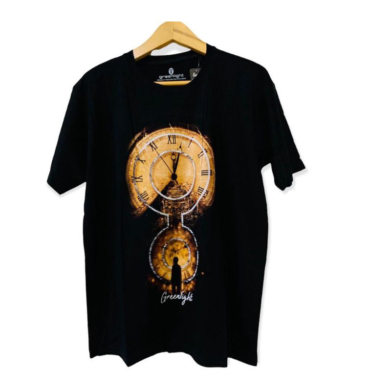 KAOS DISTRO MURAH GAMBAR JAM HITAM/BLACK KATUN COMBED