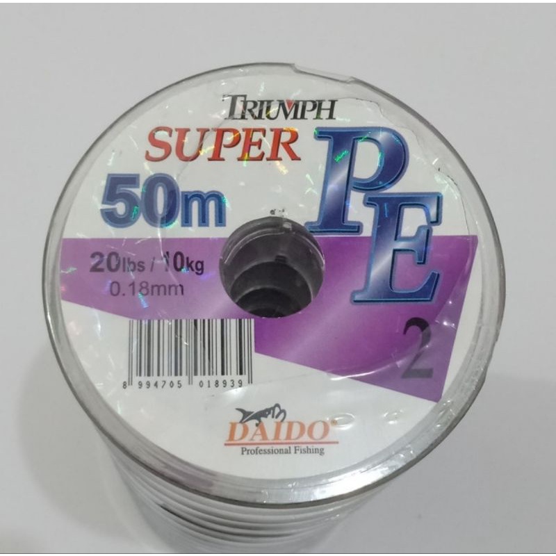 PE Daido Thriump Super PE 0.16/15 Lb, 0.20/25 Lb, 0.23/30 Lb