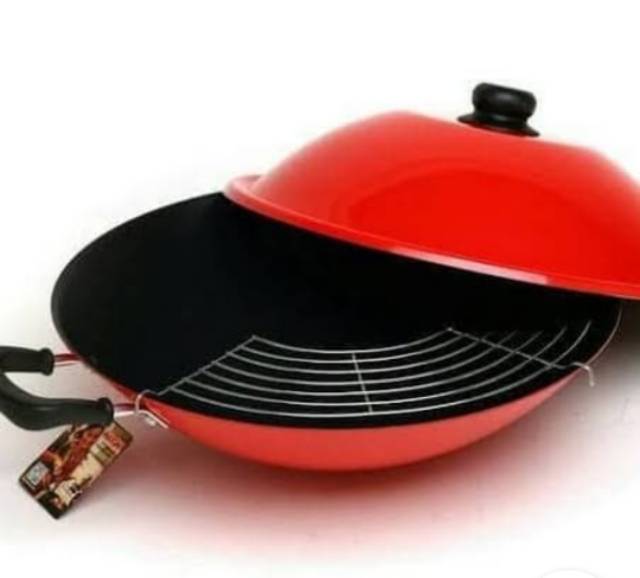 Maxim Chef Wok 40cm Wajan Kuali Teflon + Tutup