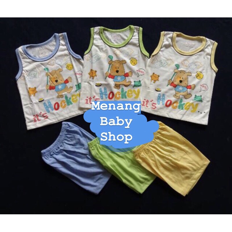 Setelan Baju Bayi Usia 3-18 Bulan Tralala 2205, Kaos Oblong Anak Kutung/Singlet, Murah Berkualitas