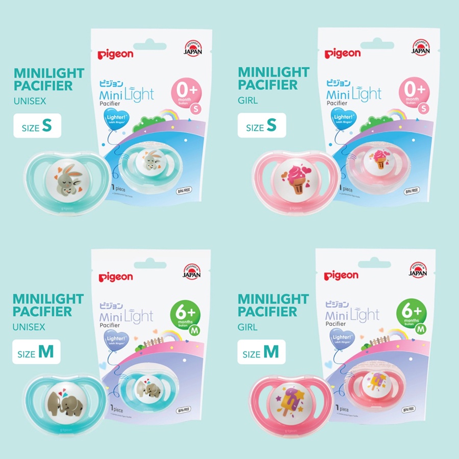 Empeng Pigeon Mini Light Silicone Pacifier Empeng Bayi Newborn