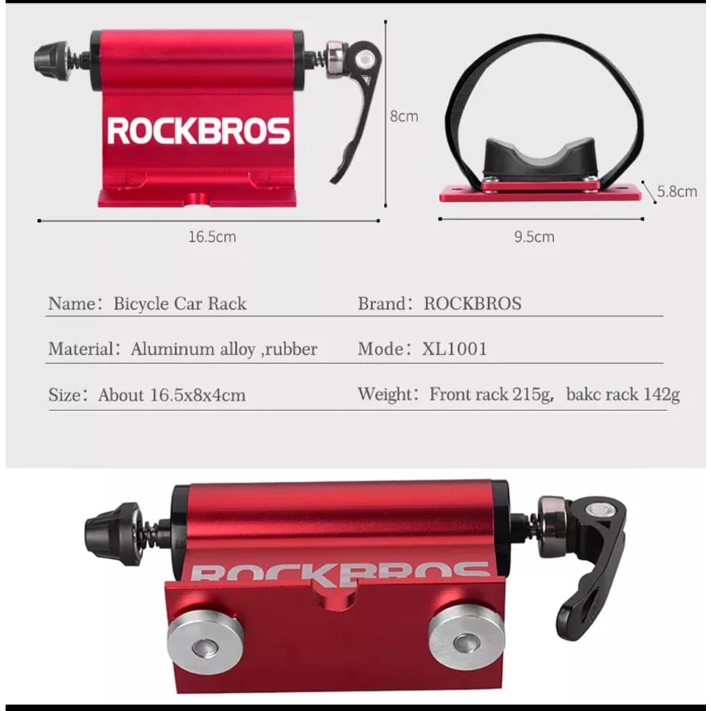 Rak single Sepeda di mobil ROCKBROS XL1001 Car Roof Top Bike Carrier