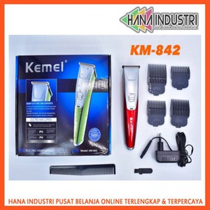 Kemei KM 842 Alat Mesin Cukur Rambut Kumis Jenggot sistem cas