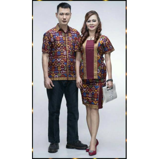COUPLE SET ROK DAN BLUS MOTIF BATIK, COUPLE BATIK JUMBO, SET BATIK ROK DAN BLUS