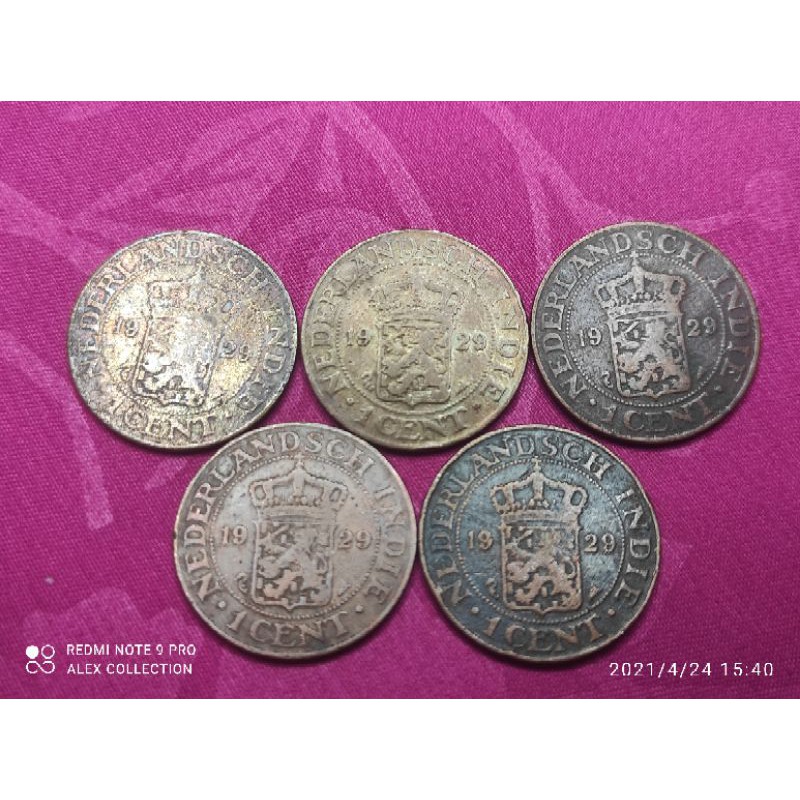 koin benggol 1 cent 1929