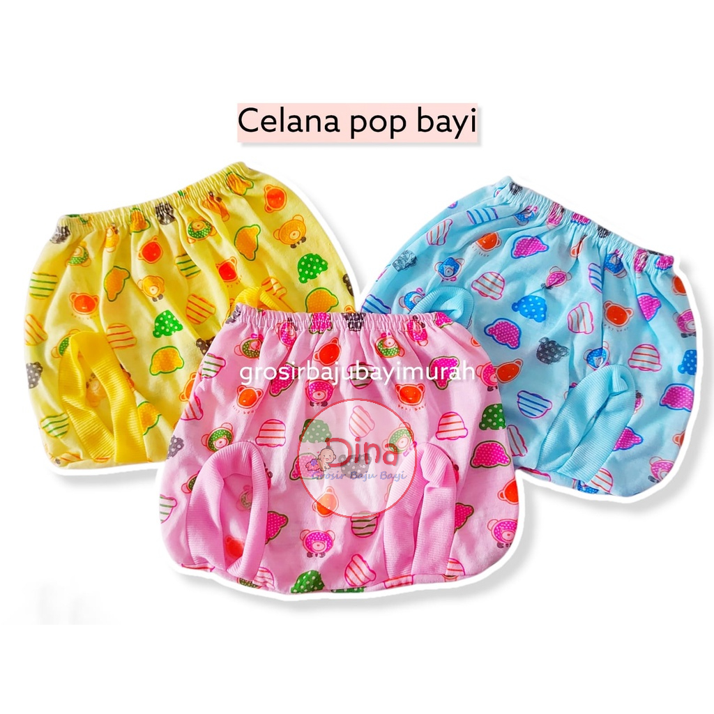 1 LUSIN celana POP MOTIF bayi perlengkapan bayi baru lahir