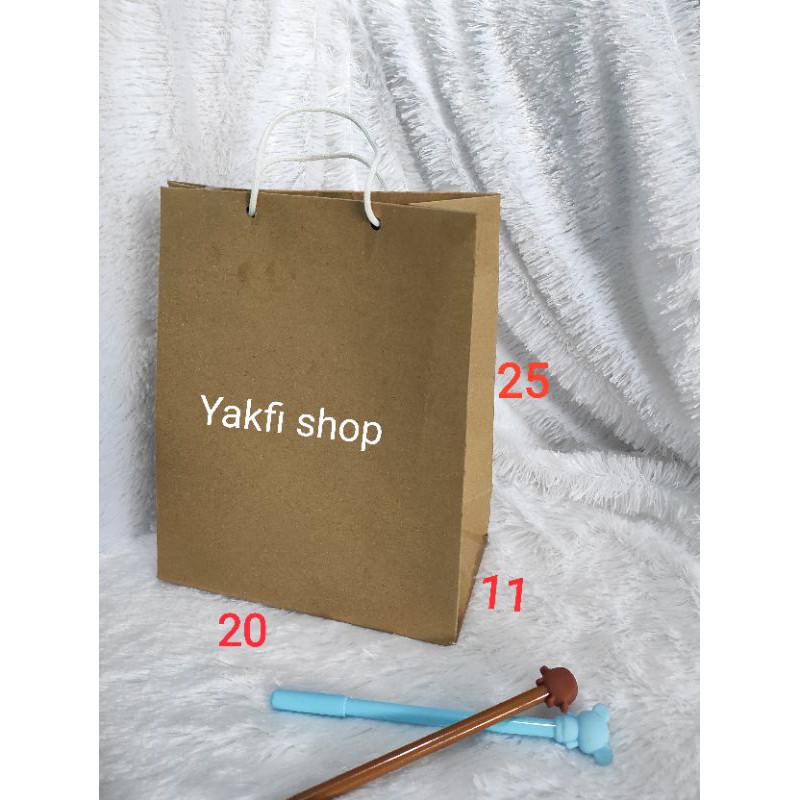 

tas kertas paper bag polos ukuran 20x25 Godiebag Kraft coklat polos