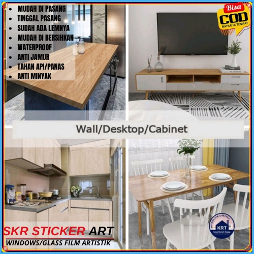 Stiker Kayu/wallpaper stiker /wallpaper stiker kayu Untuk Furniture Meja Lemari Dinding Lantai Dapur