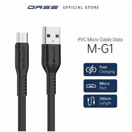 Kabel Data Oppo Oase m-g1 100cm Usb Micro  Cable Fast Charging Micro Cable Oase