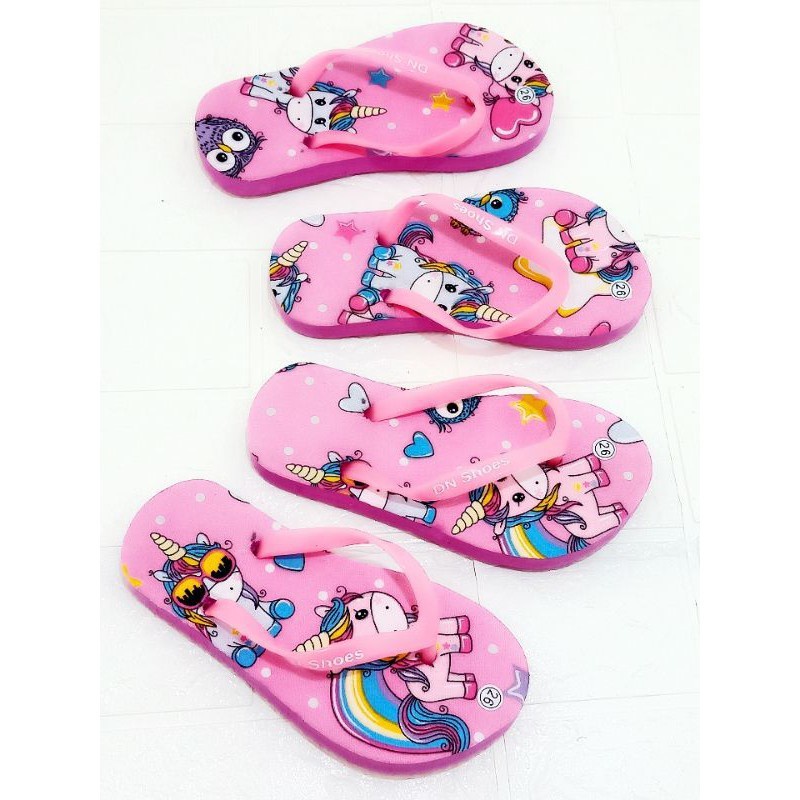 SANDAL Flat Anak Cewek &amp; cowok Model Karakter lucu sandal japit anak