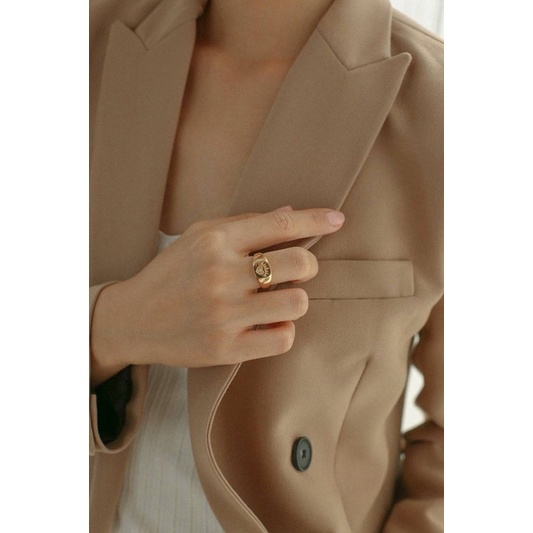Ark.co - The Signet Ring (Odyssey, Helio, Lune du soleil) cincin statement chunky minimalis