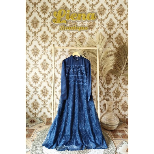 Gaun Brukat Tile Mutiara
