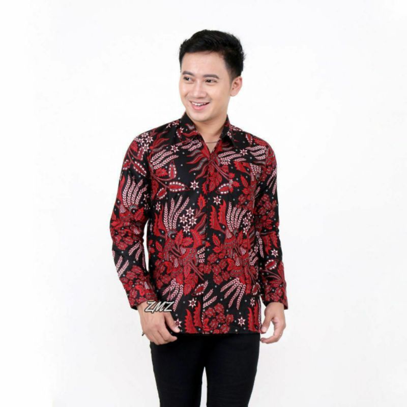 KEMEJA BATIK PANJANG NEW SOGAN BATIK KEMEJA BAJU PRIA AZMIL SIZE M L XL XXL