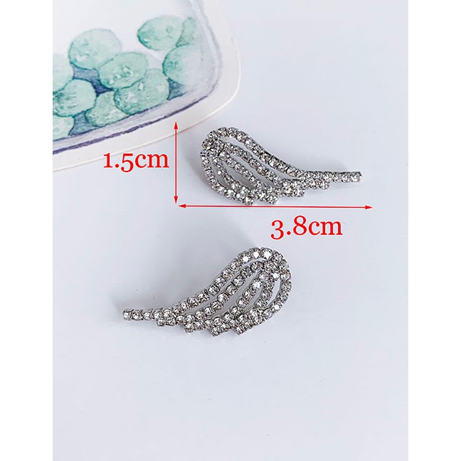 LRC Anting Tusuk Fashion Alloy Stud Wing Ear Studs D94093