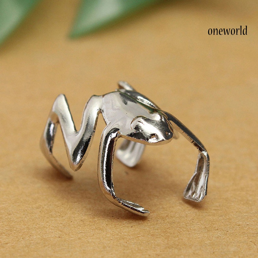 OW@ Ear Clips Exquisite Frog Shape Alloy Women Attractive Ear Cuff for Party