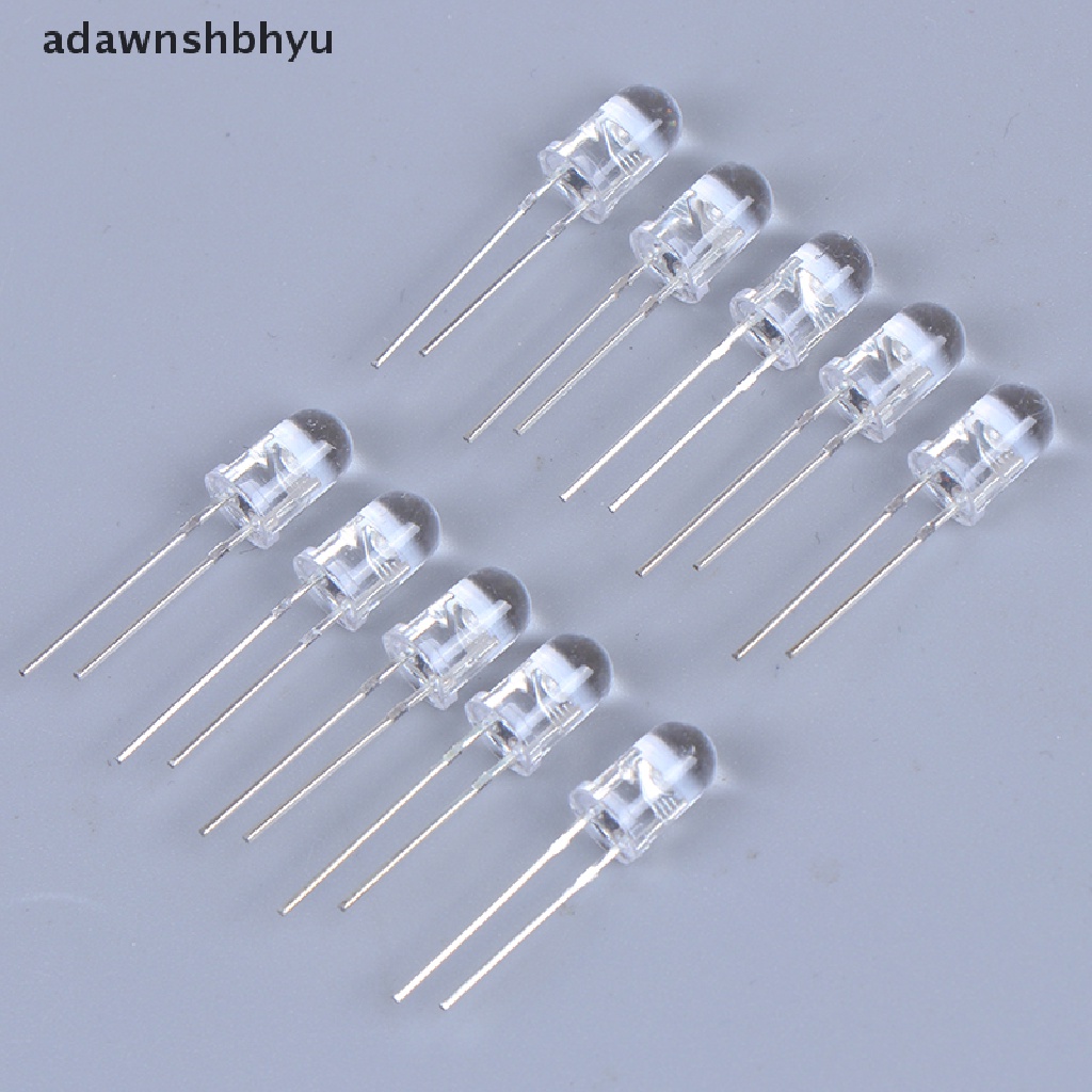 Adawnshbhyu 100pcs 5mm LED Aneka Kit Putih Hijau Merah Biru Kuning Dioda Pemancar Cahaya