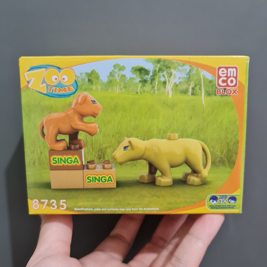 Emco Blox Zoo Time Singa 8735 - Lego Duplo Animal