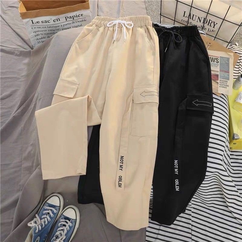 Yungi pants celana baggy korean style wanita - celana cargo / celana olahraga