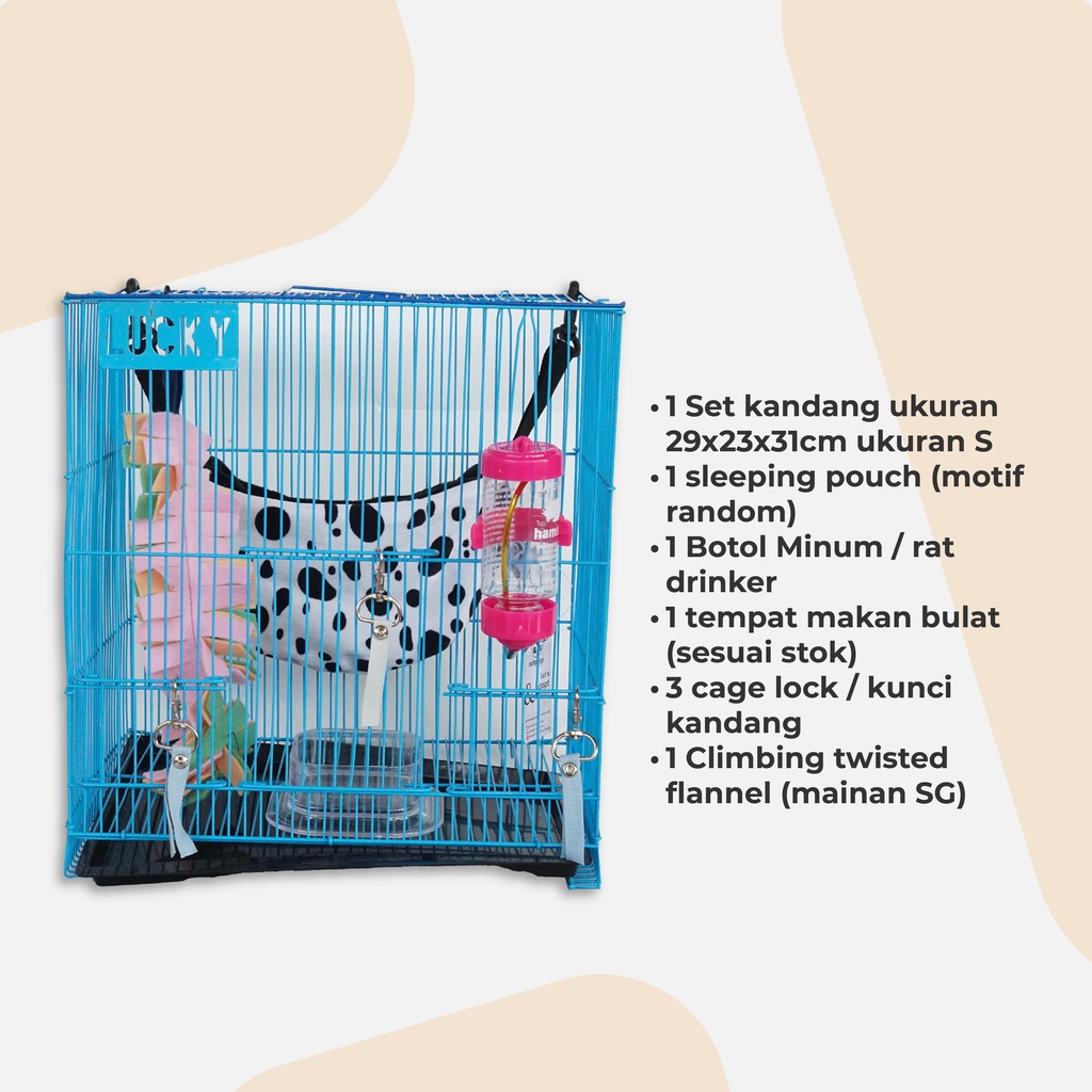 ADEWAP GLIDER Paket Hemat 7! Kandang Small Perlengkapan Pemeliharaan Sugar Glider