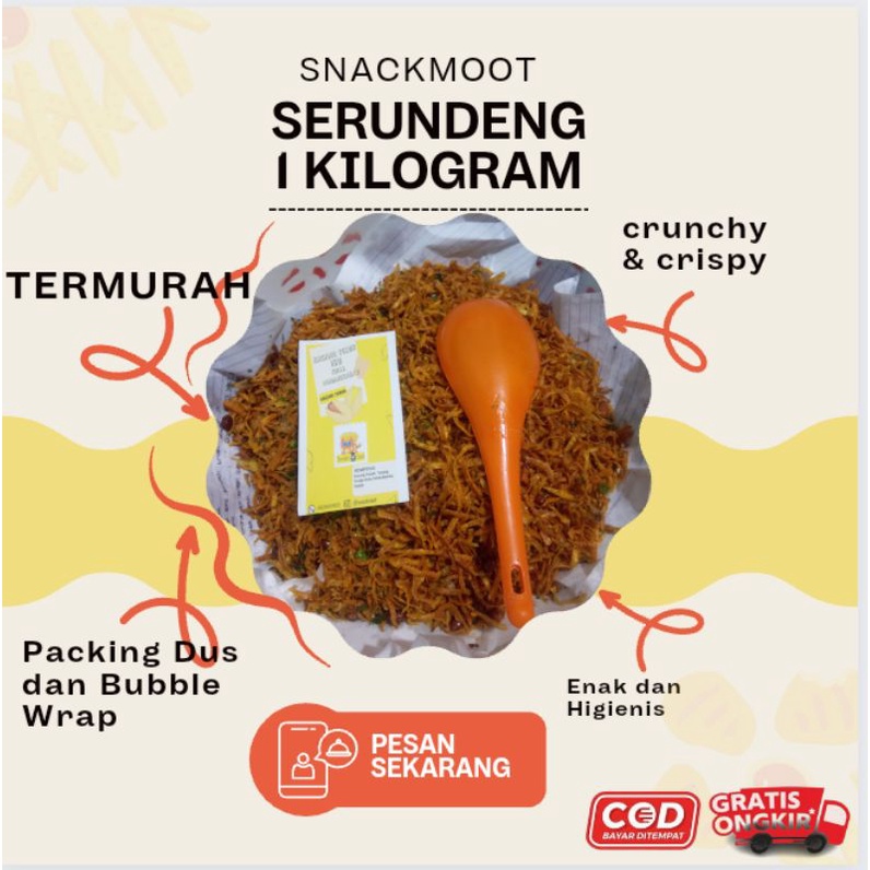 SERUNDENG UBI 1 KG KHAS PADANG