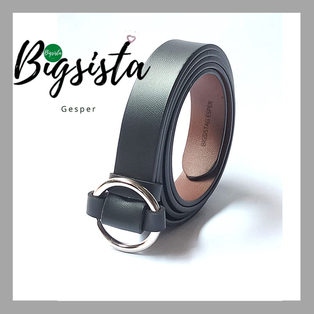 Ikat Pinggang Ringbelt Wanita Ukuran Jumbo Korea Fashion Kepala Bulat Gesper Cewek Big Size Panjang Oversize